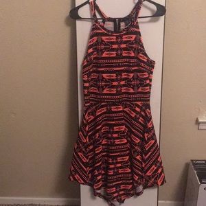 Pink and black dress